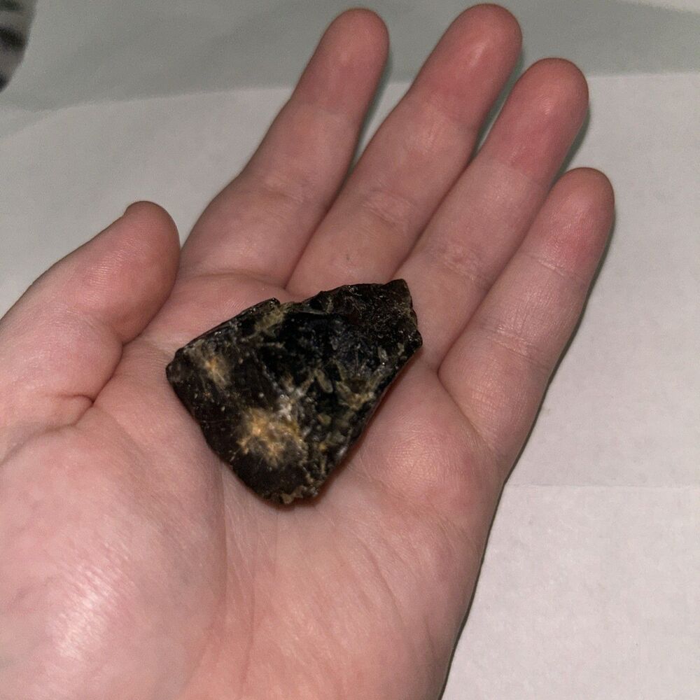 Obsidian Rough Rock Chunk - Natural Volcanic Glass 30.5 Grams
